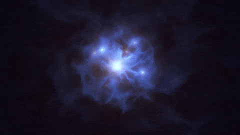 Galaxien im kosmischen Spinnennetz aus Dunkler Materie