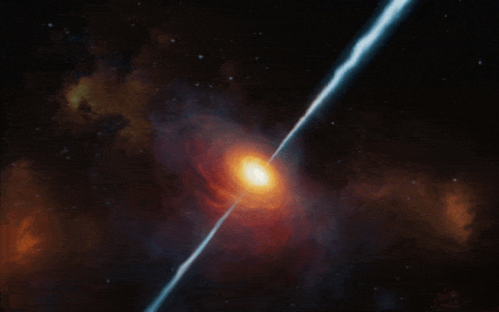 Quasar funkt aus der Frühzeit des Universums